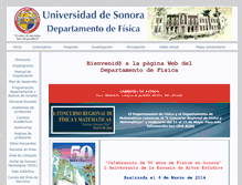 Tablet Screenshot of info.fisica.uson.mx
