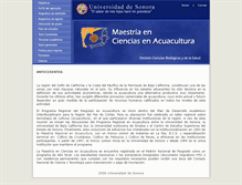 Tablet Screenshot of maestriaenacuacultura.uson.mx
