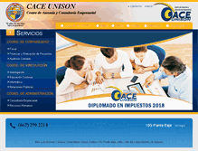 Tablet Screenshot of cace.uson.mx