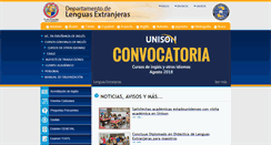 Desktop Screenshot of lenguasextranjeras.uson.mx