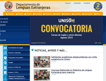 Tablet Screenshot of lenguasextranjeras.uson.mx